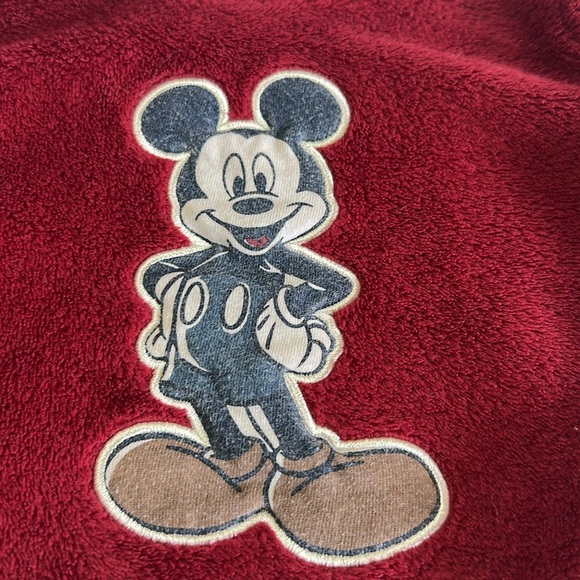 Disney baby - Burgundy Mickey Mouse Fleece/Plush Sweatshirt - Picture 2 of 3